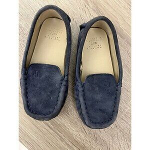 JANIE AND JACK Blue Suede Leather Driving Loafer Moccasins size 3